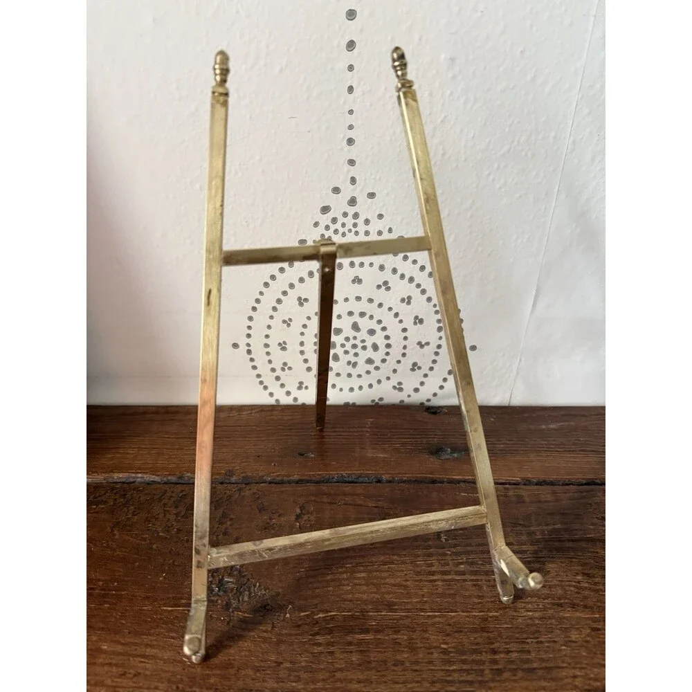JANIS Solid Brass Picture Frame Table Easel Display 10”